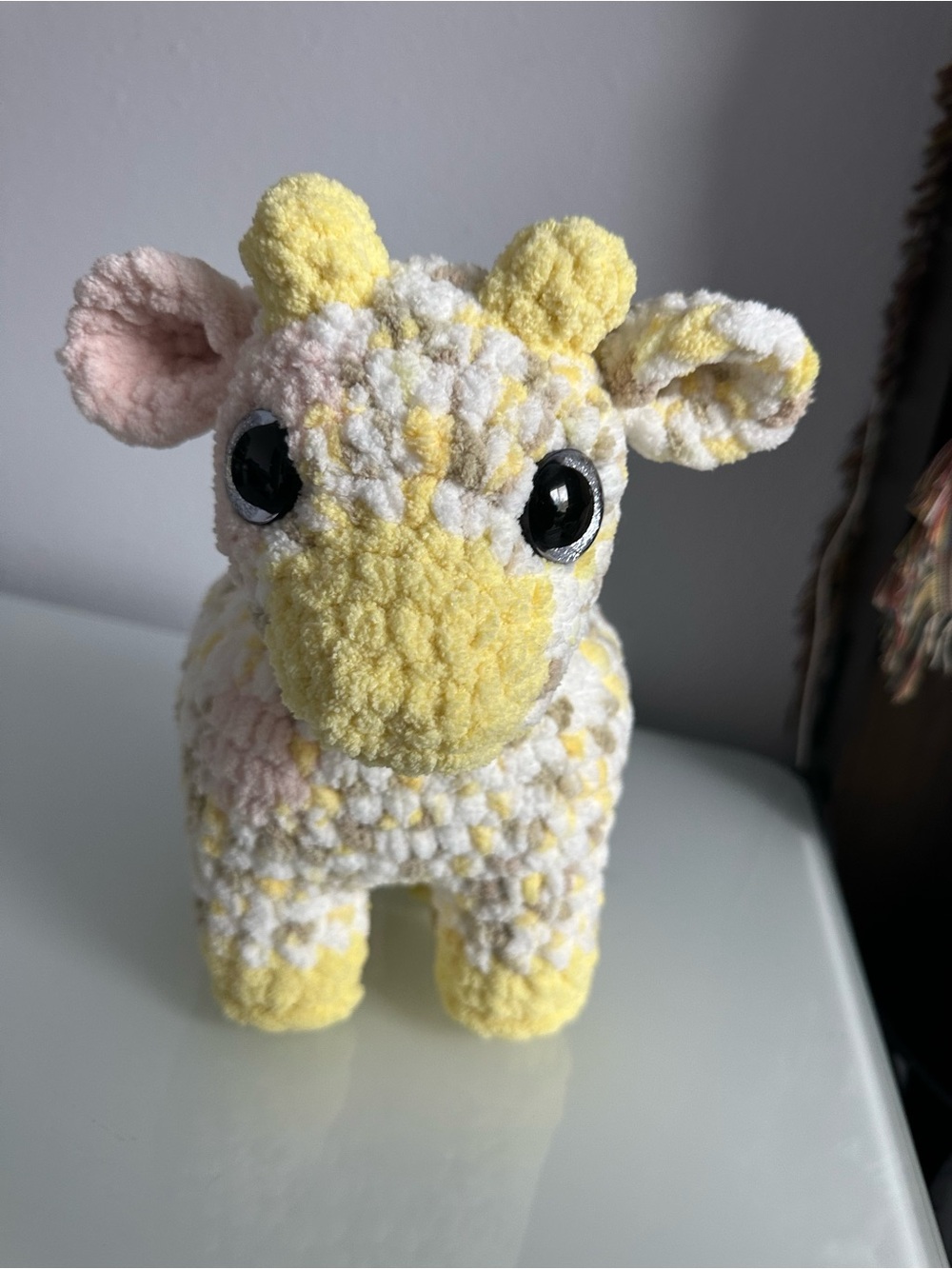 Handmade Crochet Cow Plushie - Picture 2 of 8